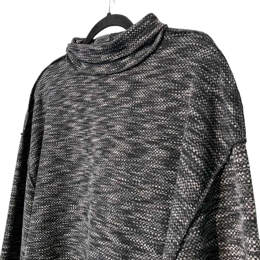 Free People We The Free Sunny Days Turtleneck‎ Sweater XL Black Heathered